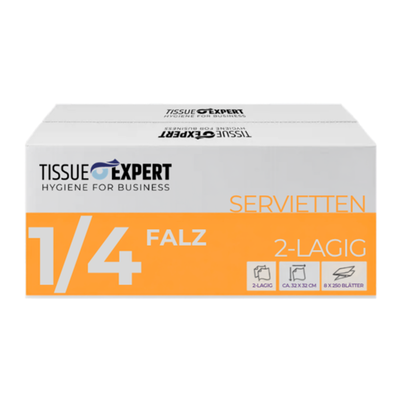Tissue Expert Servietten 2-lagig 1/4-Falz Karton